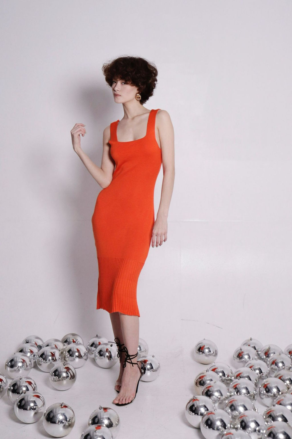Платье вязаное оранжевое - Martichelli фото 5