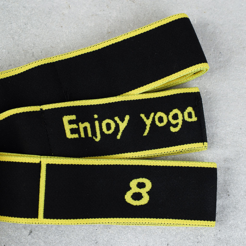Ремень эластичный для йоги Woohooo Yoga Belt / 8 петель/ желтый / уп 50 - ГалеонТрейд фото 8