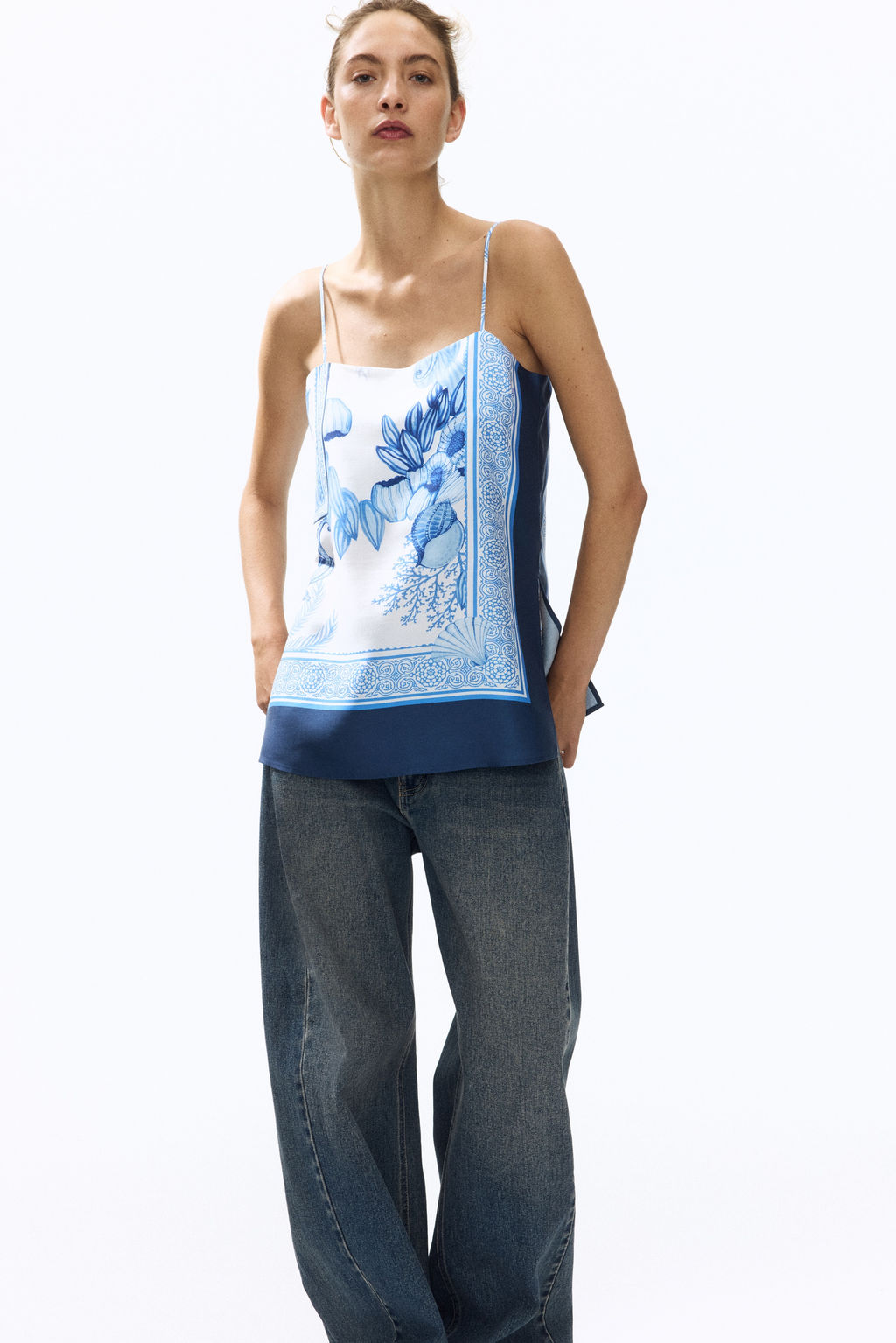 Top de lyocell con tirantes finos - H&m фото 4