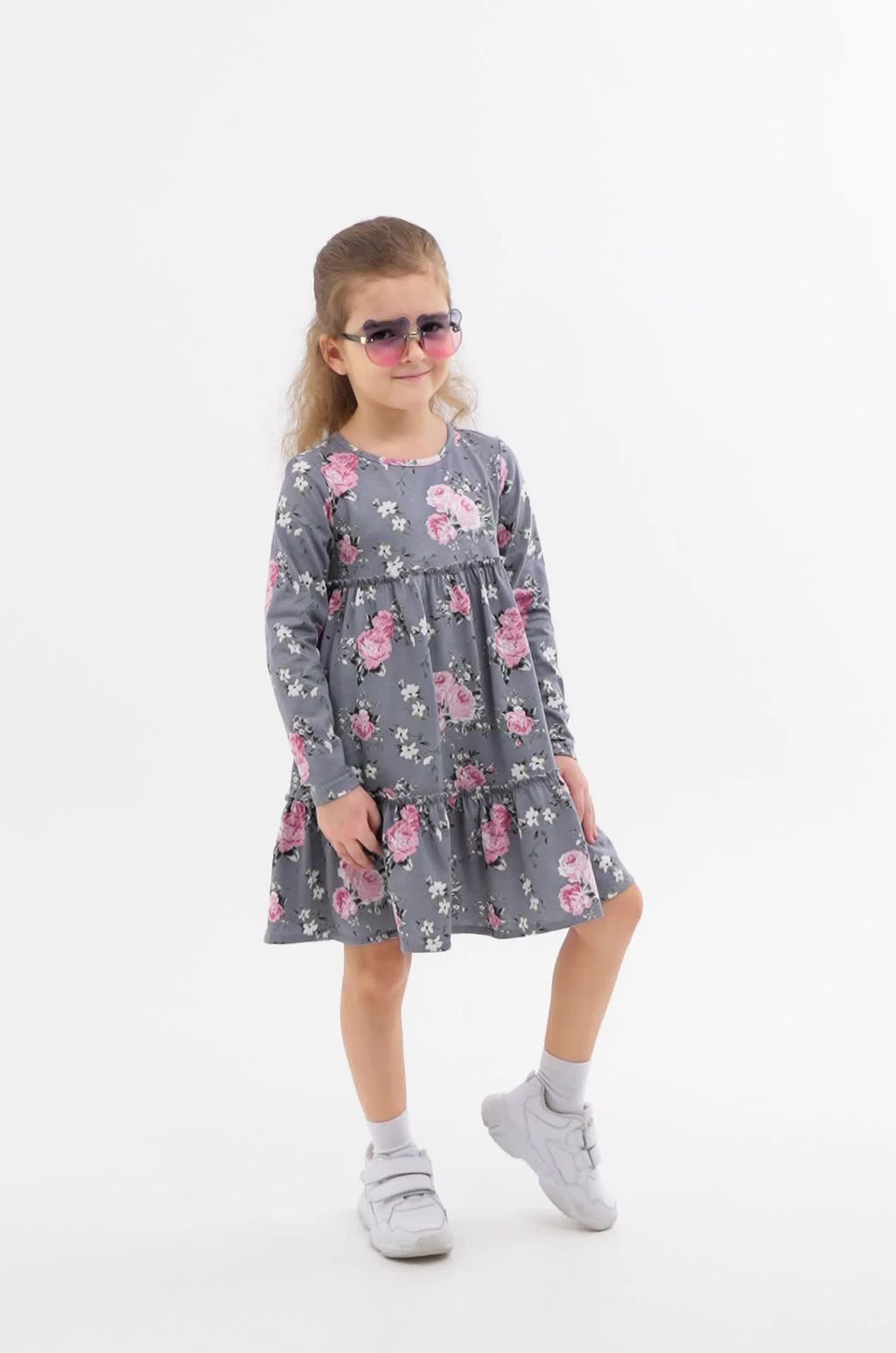 Хлопковое платье для девочки Happyfox