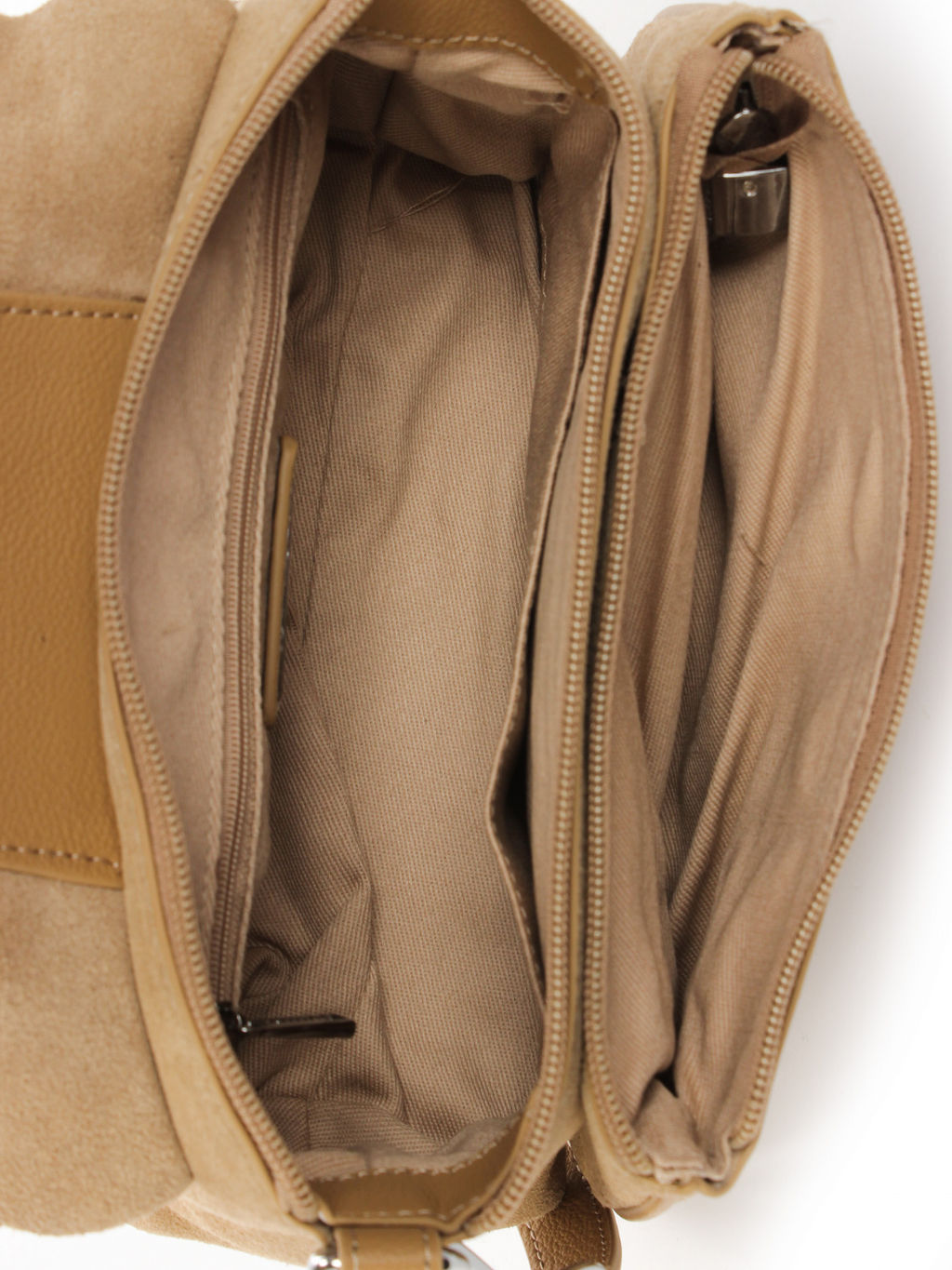 LACCOMA сумка АУ4497Ф-песочный натуральная замша хлопок  фото 4