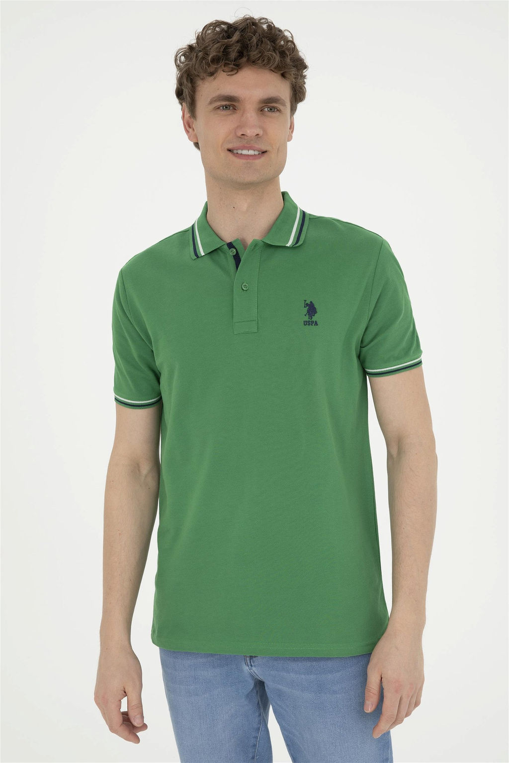 Мужская зеленая базовая футболка Неожиданная скидка в корзине - U.s. polo assn фото 3