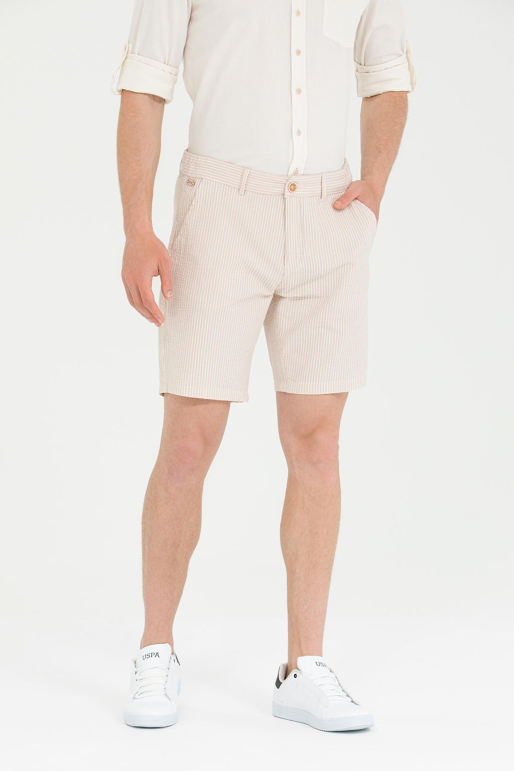 Мужские верблюжьи тканые шорты - U.s. polo assn фото 3