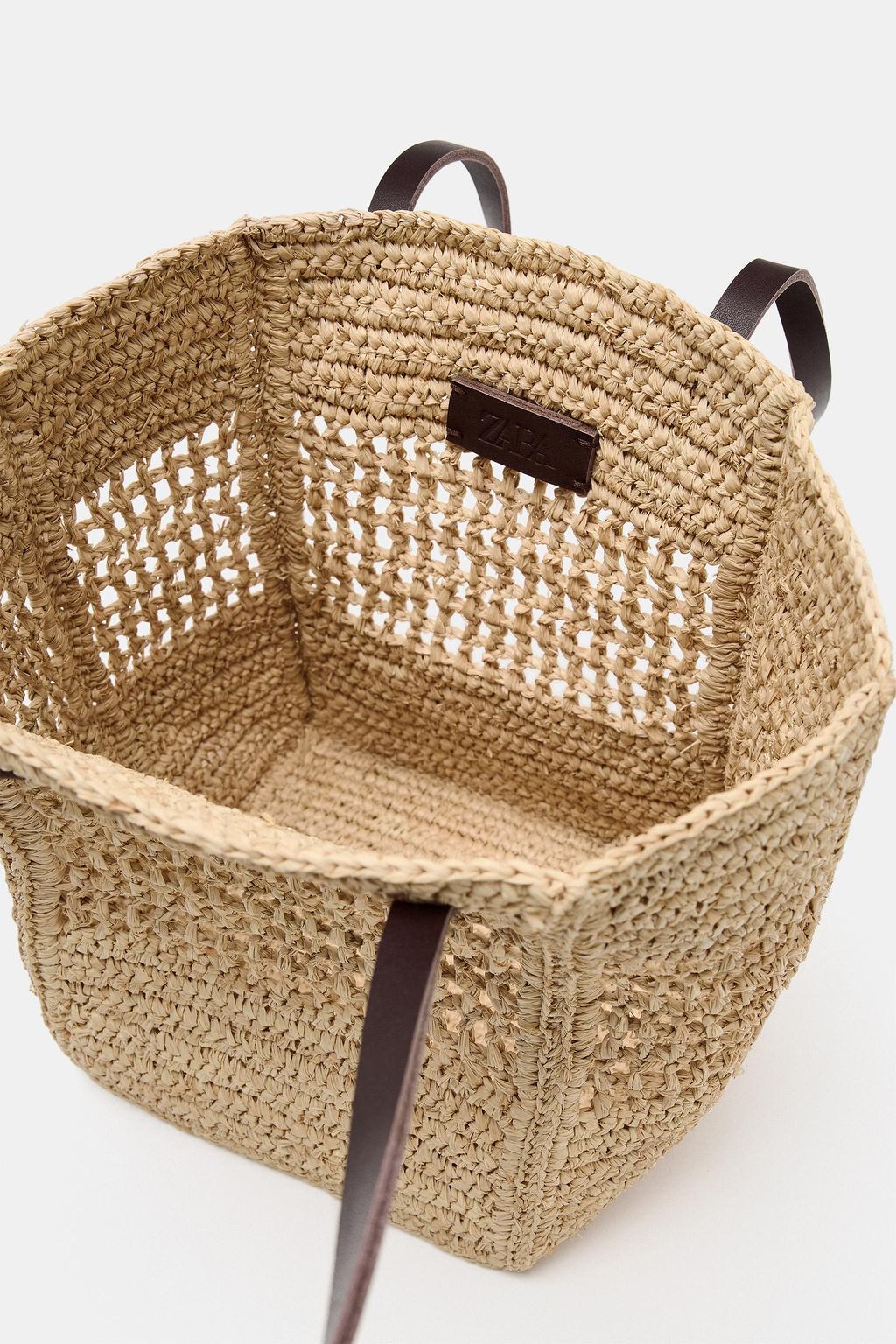 BOLSO MINI SHOPPER RAFIA / Beige claro - Zara фото 6