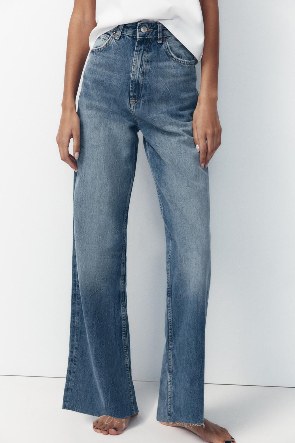 TRF WIDE-LEG HIGH-WAIST JEANS - Zara фото 3