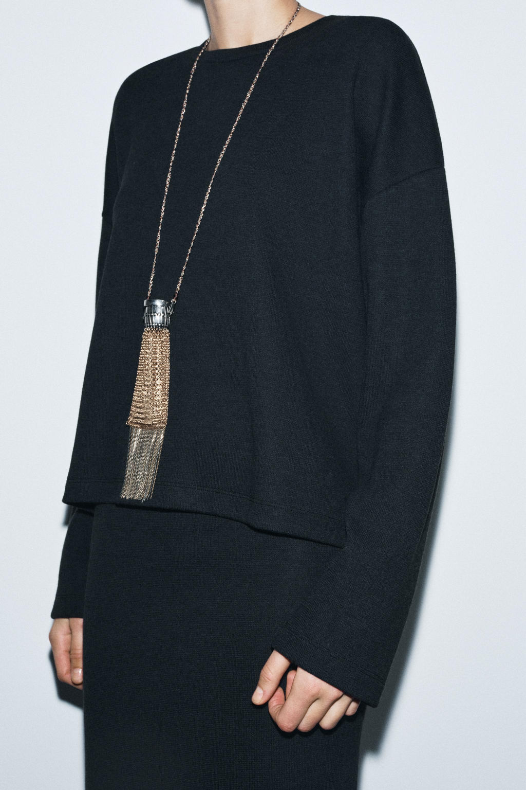 TOP SOFT MANGA LARGA / gris antracita - Zara фото 3