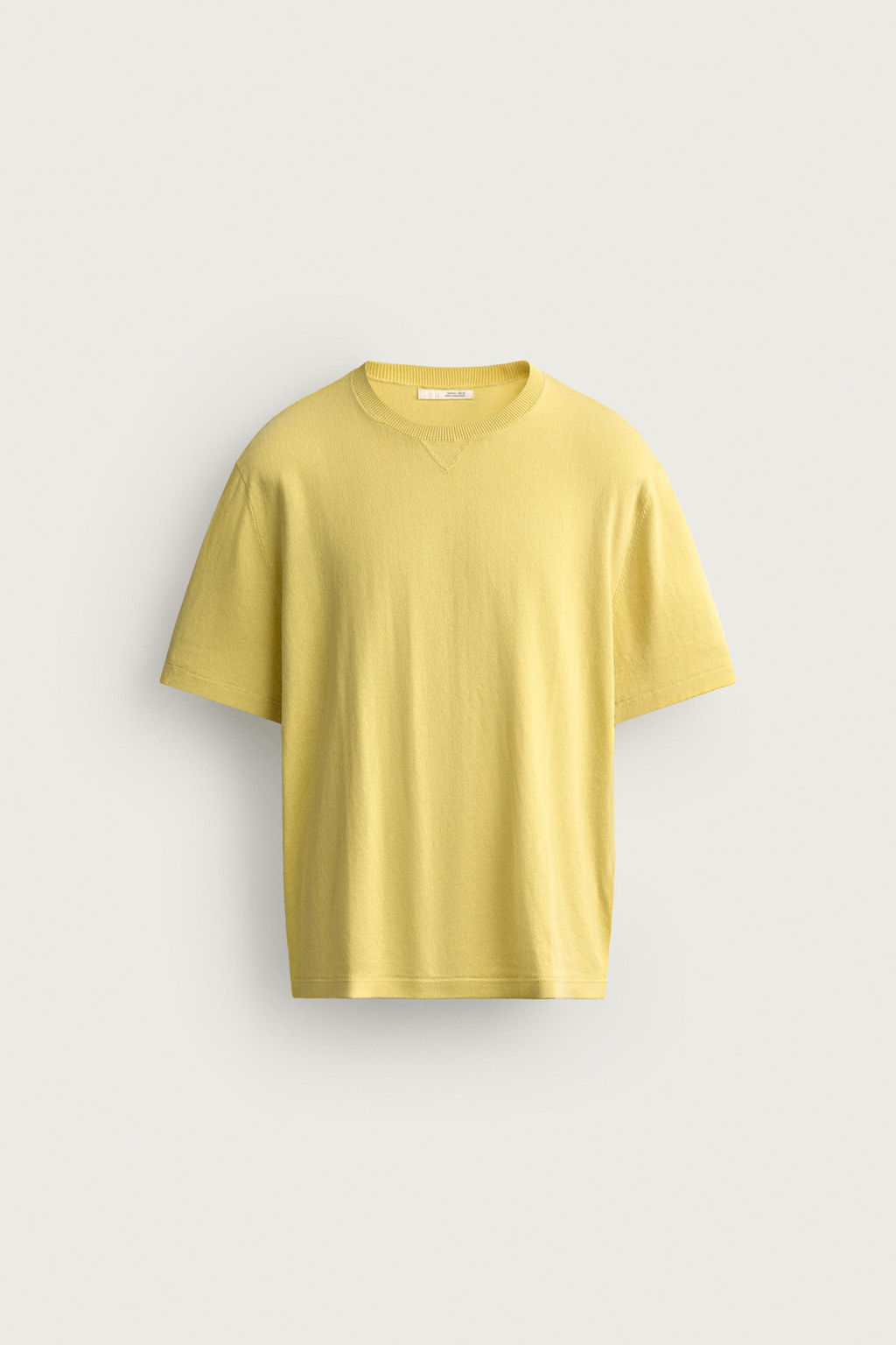 CAMISETA PUNTO REGULAR FIT / Amarillo claro - Zara фото 7
