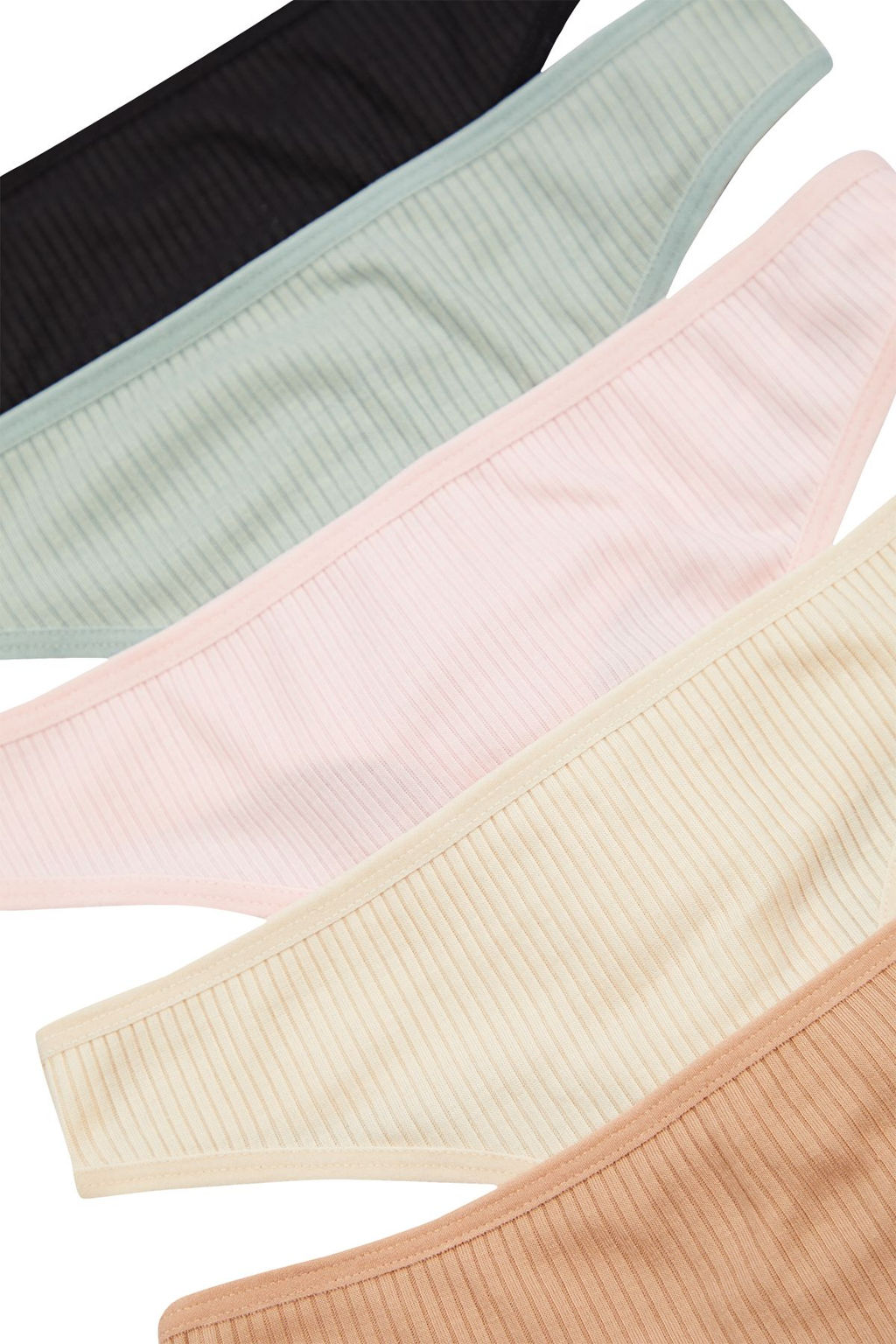 TRENDYOLMILLA Cok Renkli 5li Paket Fitilli Tanga Orme Kulot THMSS24KU00045  фото 7