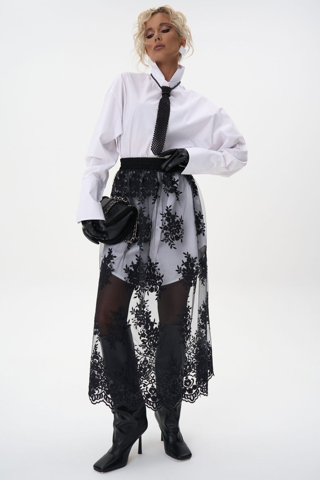 Кружевная юбка Пэрис (чёрный) - Эльза фото 3