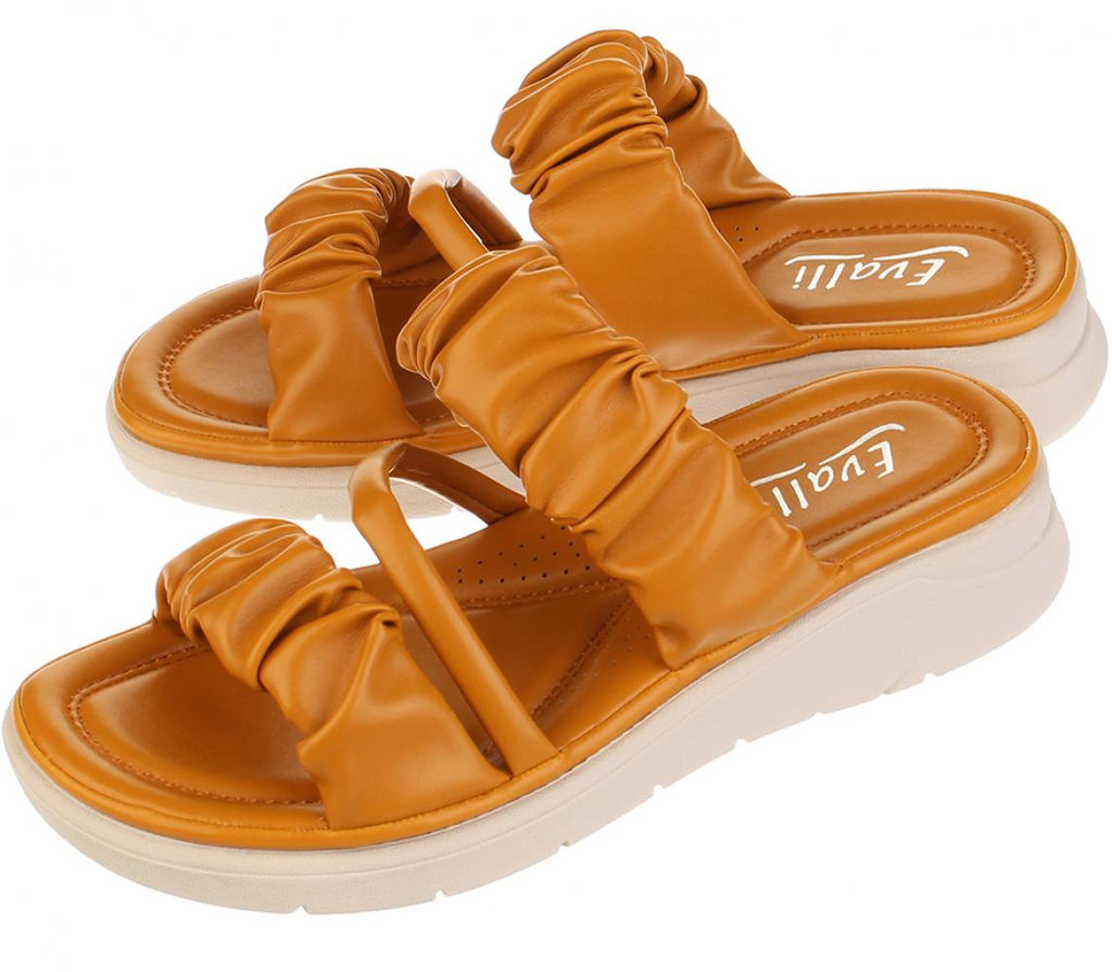 Пантолеты Evalli TYY8101-0012_горчичный  фото 5