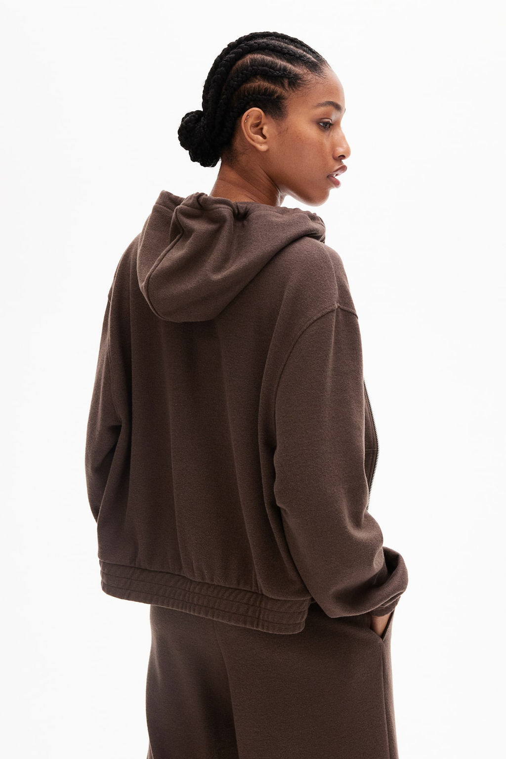 Chaqueta de punto con capucha y cremallera - H&m фото 4
