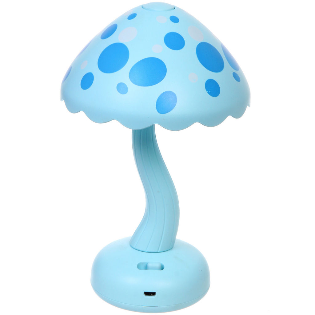 Цена за 2 шт. Настольная лампа "Sweet - Гриб" LED 13,2*19,5 см, USB 3w 3.7v, Голубой