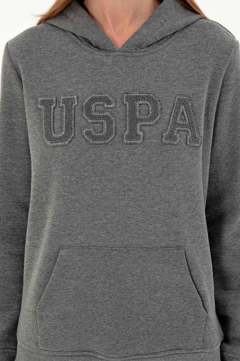 Женский базовый свитшот антрацитового меланжа - U.s. polo assn фото 6