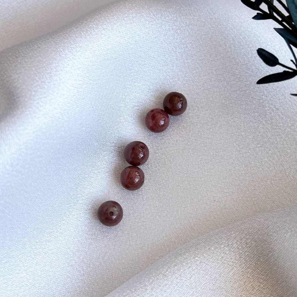 Бусины для украшений из Родонита (5 шт)