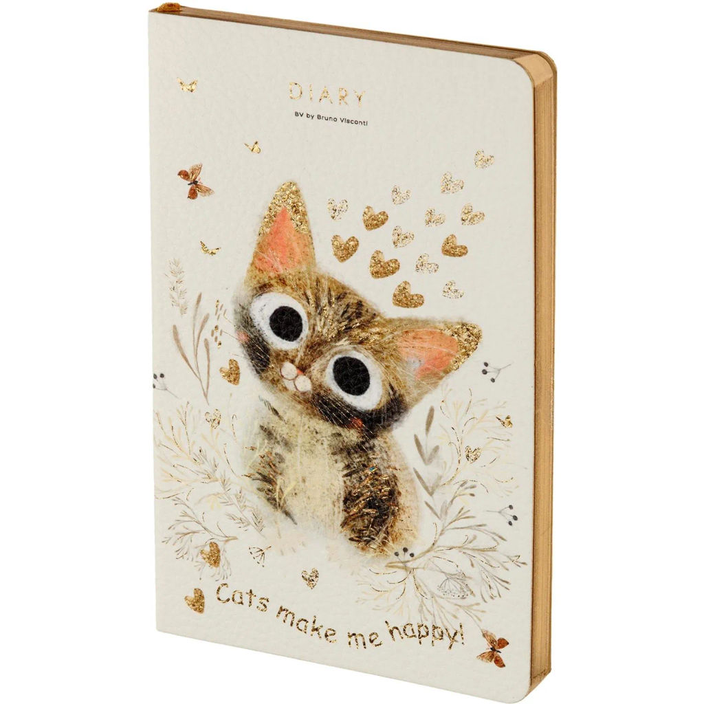 Ежедневник недатированный А5 FLEX Love me.Милый котик 3-743/19