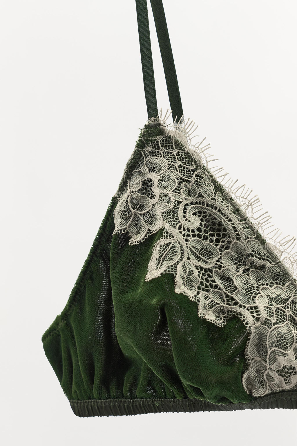 VELVET LACE TRIANGLE BRALETTE - Zara фото 5