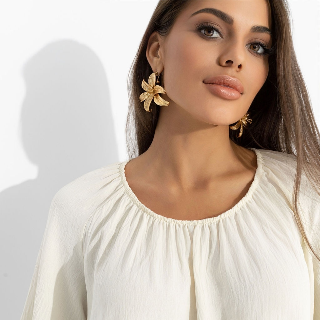 Блуза свободного кроя с кружевом, Путешествие в Прованс (нежная) - Charutti фото 11