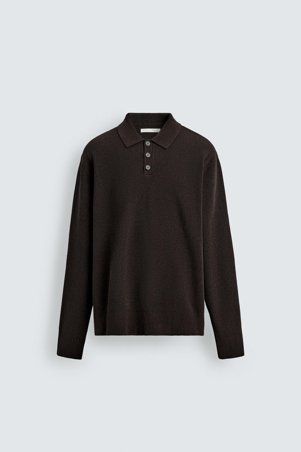 CHENILLE KNIT POLO SHIRT - Zara фото 7
