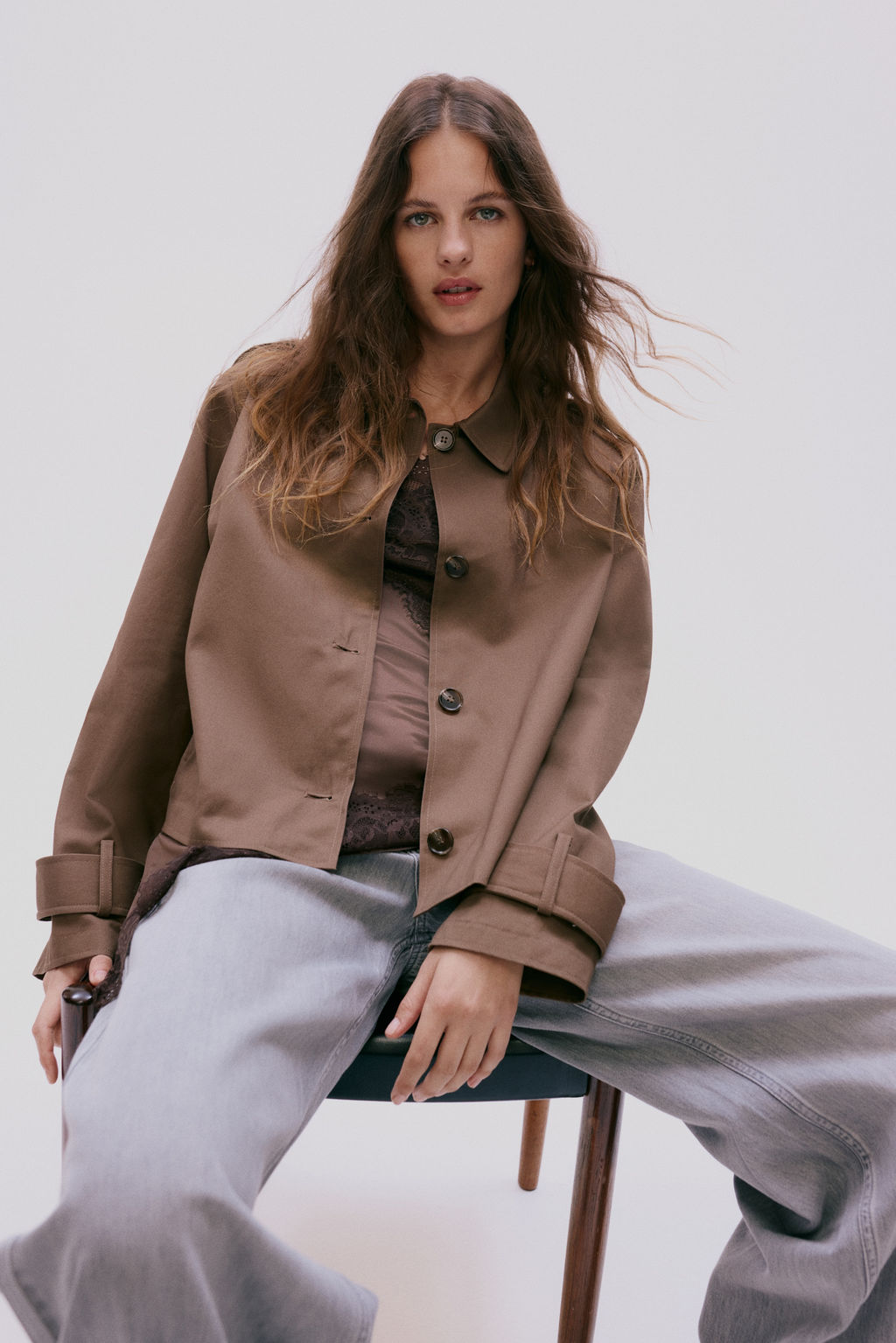 Chaqueta estilo gabardina de algod?n - H&m фото 4