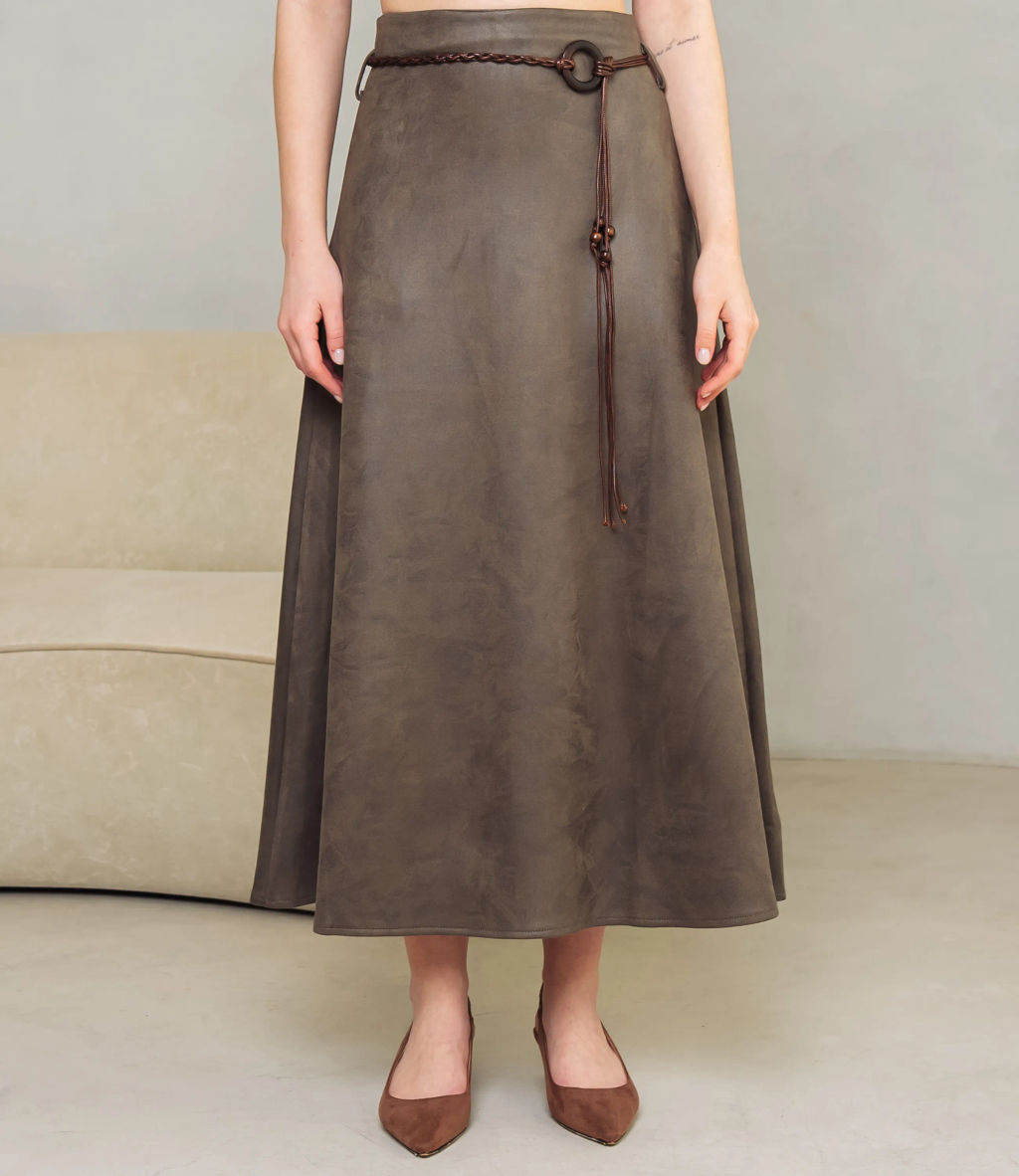 Юбка #КТ2213 (1), хаки - Dommod фото 2