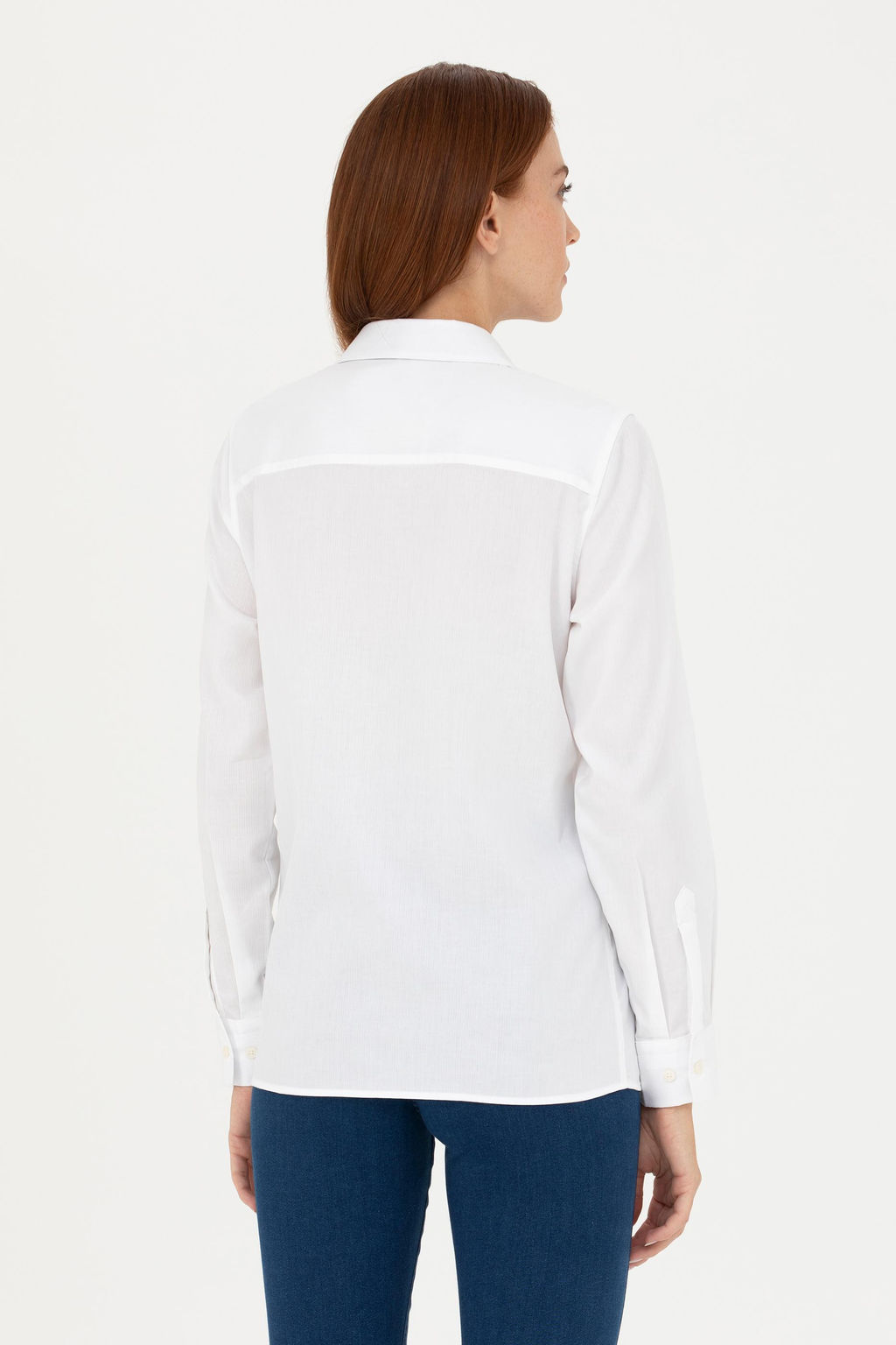 Женская белая рубашка с длинным рукавом - U.s. polo assn фото 19