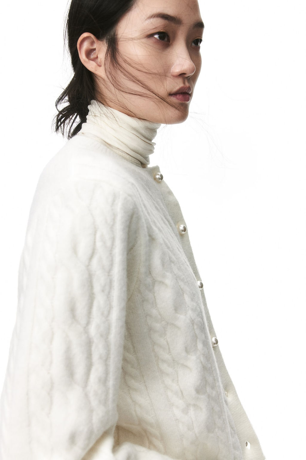 Cardigan en punto trenzado - H&m фото 3