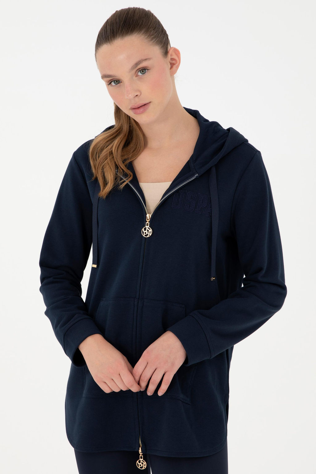 Женский темно-синий свитшот Неожиданная скидка в корзине - U.s. polo assn фото 9