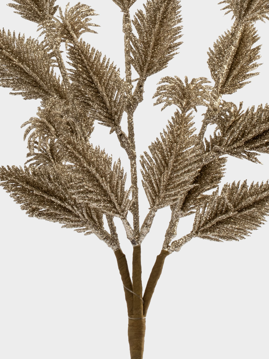 Ветка декоративная, 30 см, пластик/бумага, шампань, Пушистая ветка, Interior gold - Anna lafarg фото 2