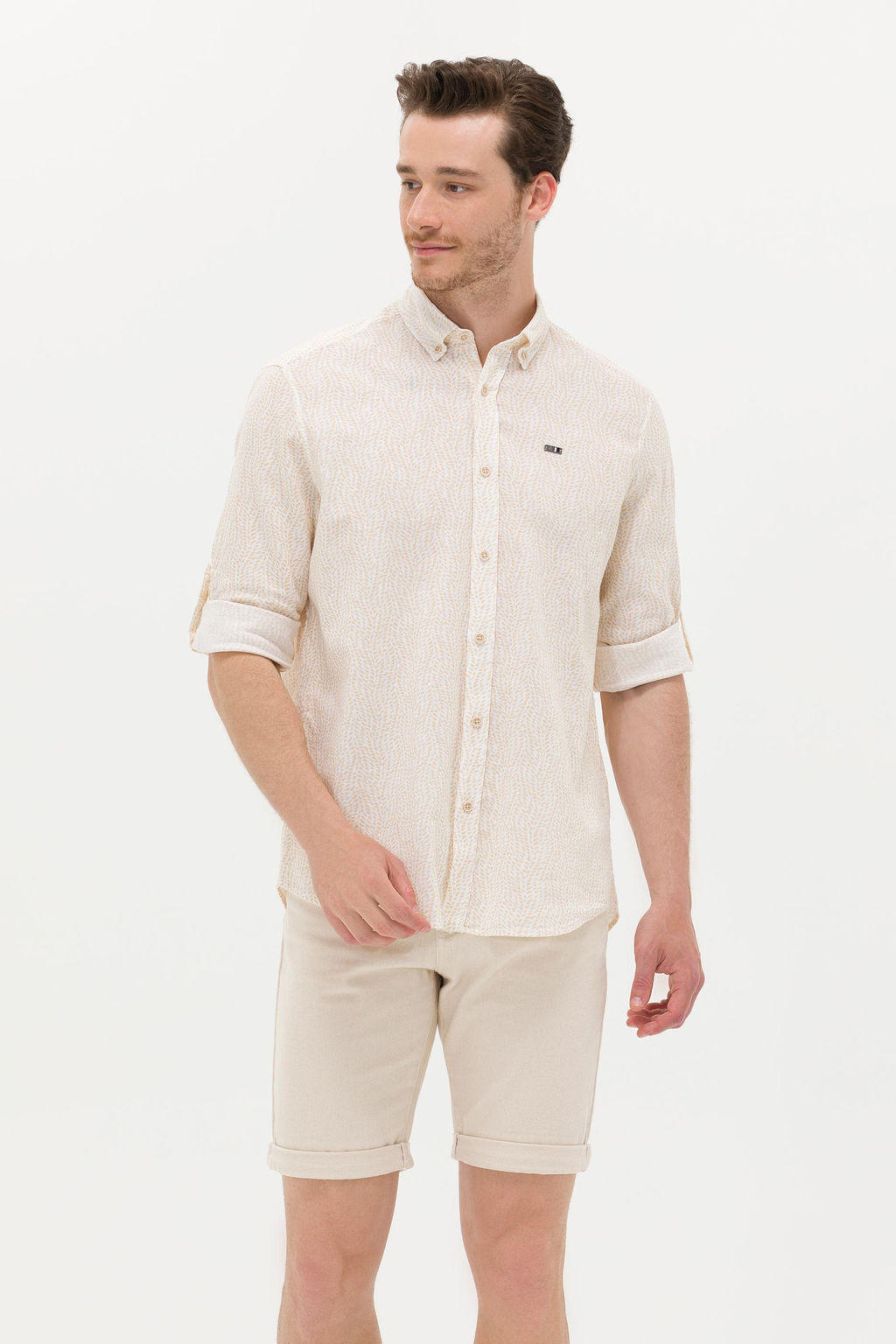 U. S. Polo Assn Мужская рубашка с длинным рукавом Stone - U.s. polo assn фото 15