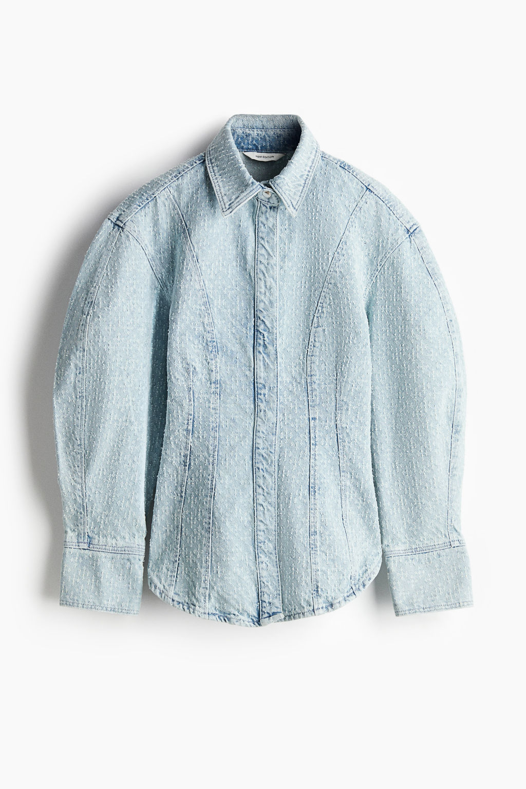 Camisa en denim boucl?