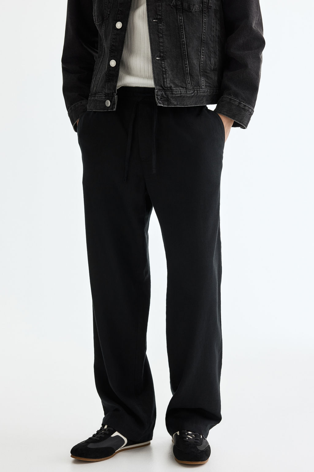 Pantal?n en mezcla de lino Relaxed Fit - H&m фото 8