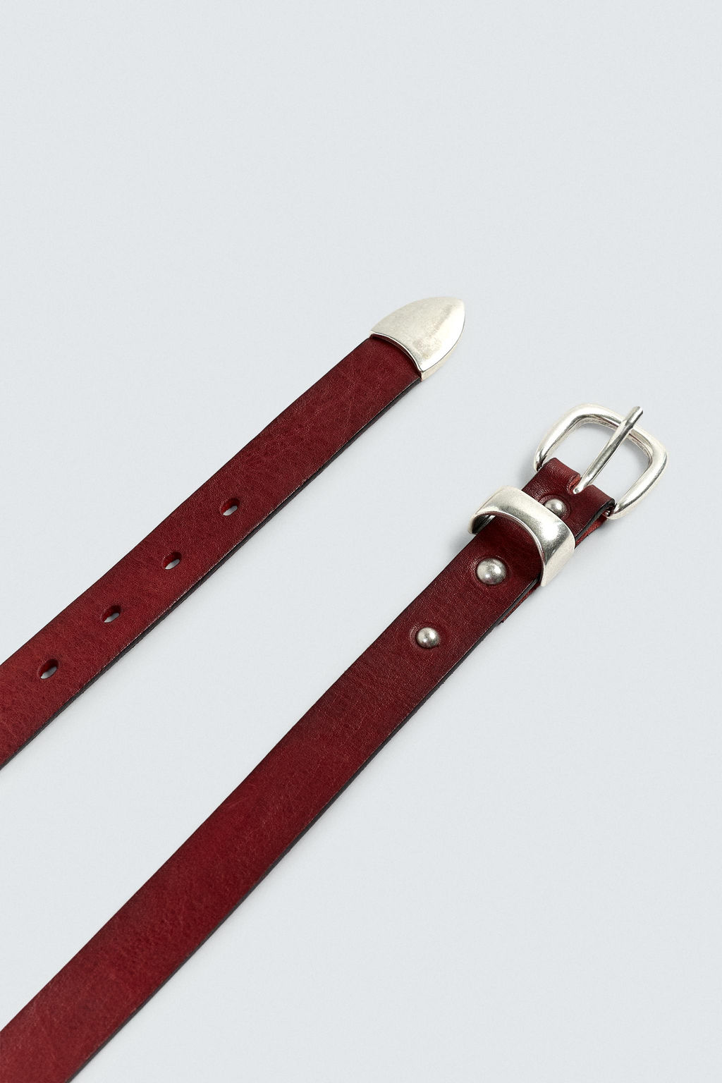 VINTAGE EFFECT LEATHER BELT - Zara фото 4