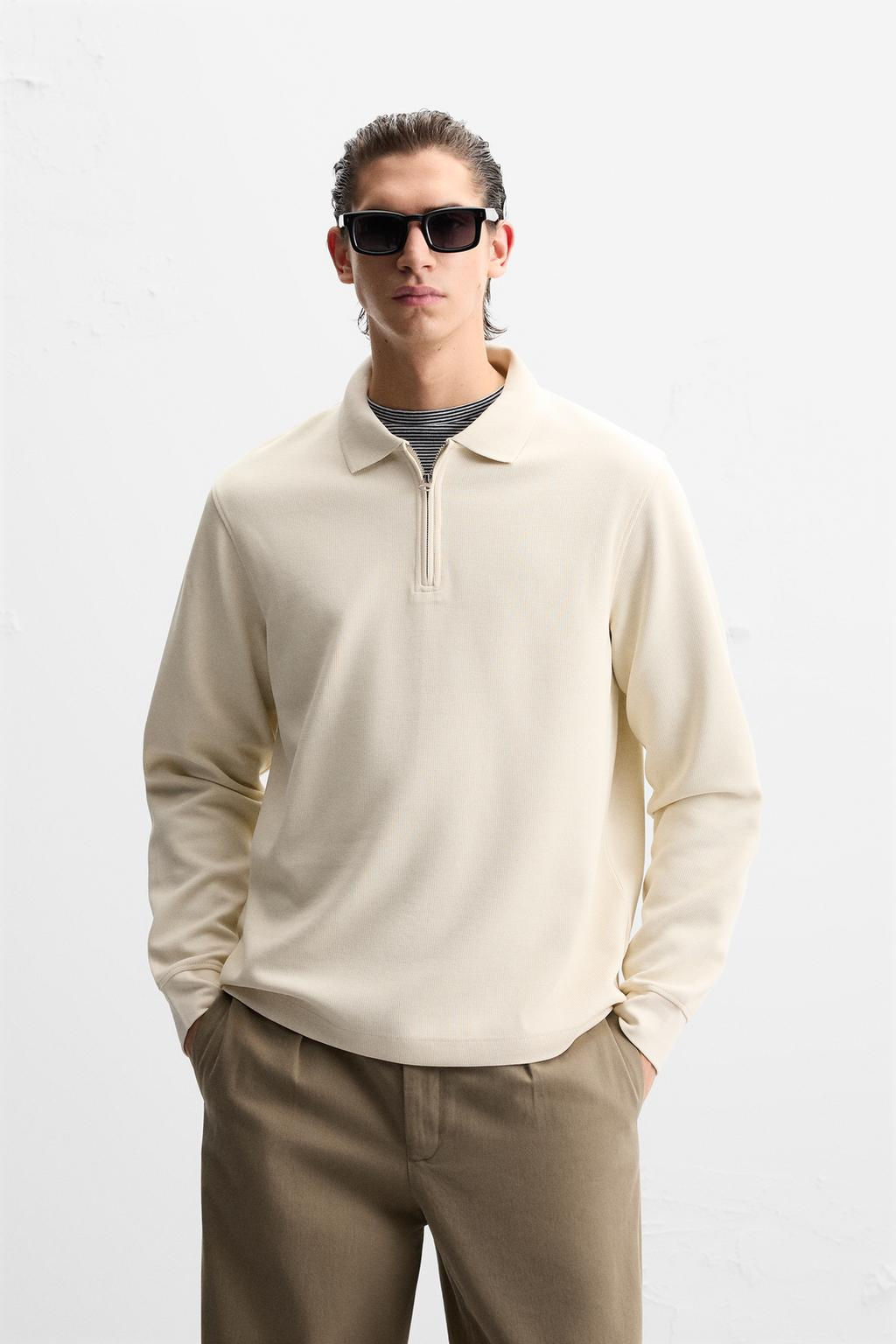 ZIP COLLAR POLO SHIRT - Zara фото 10