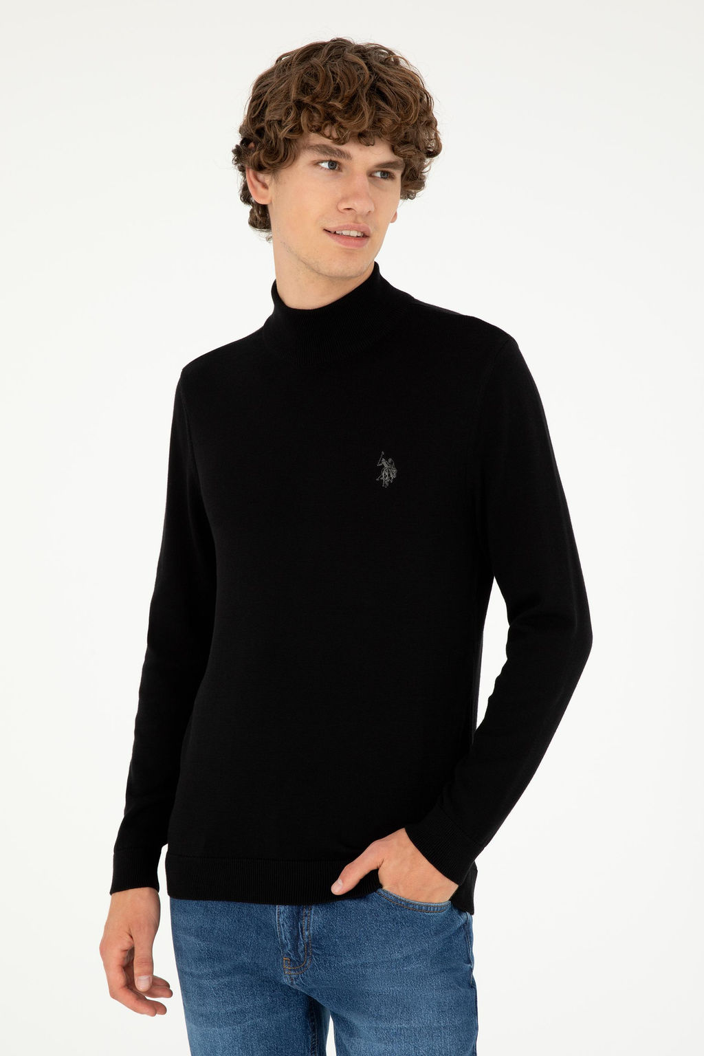 Мужской черный базовый свитер Неожиданная скидка в корзине - U.s. polo assn фото 3