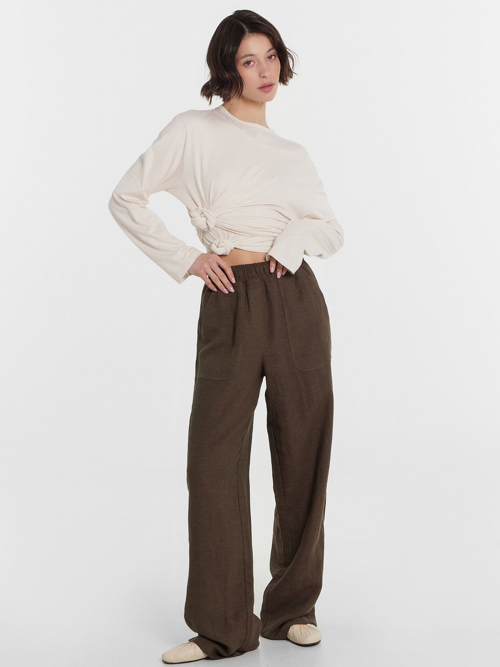 Брюки женские коричневые