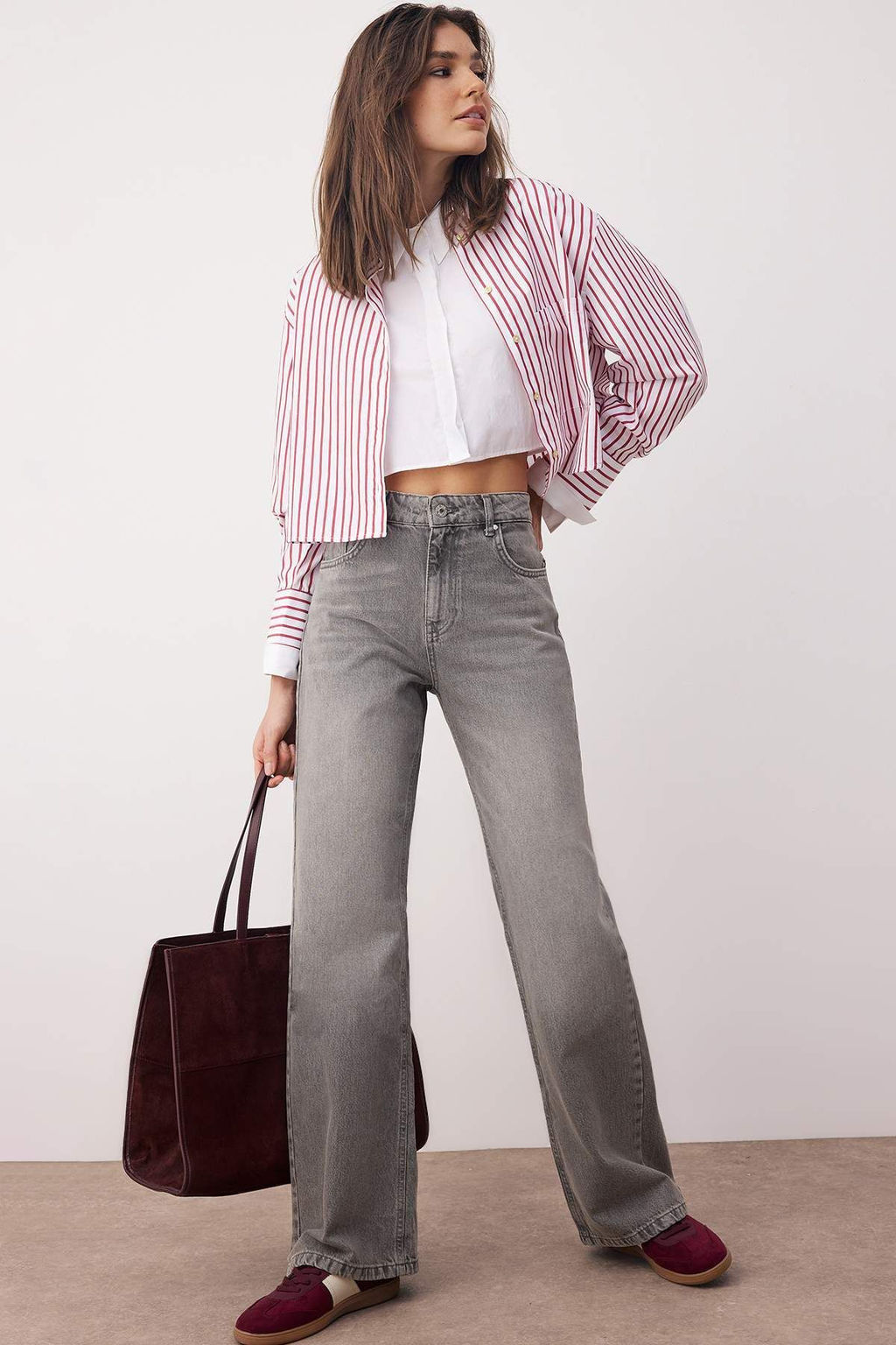 Mavi Yuksek Bel Bel Wide Leg Jeans TWOAW26JE00079 - Trendyolmilla фото 13