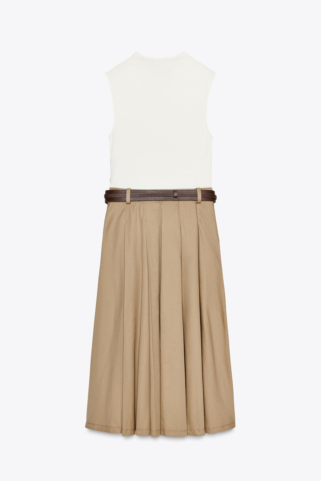 CONTRAST BELTED DRESS - Zara фото 13