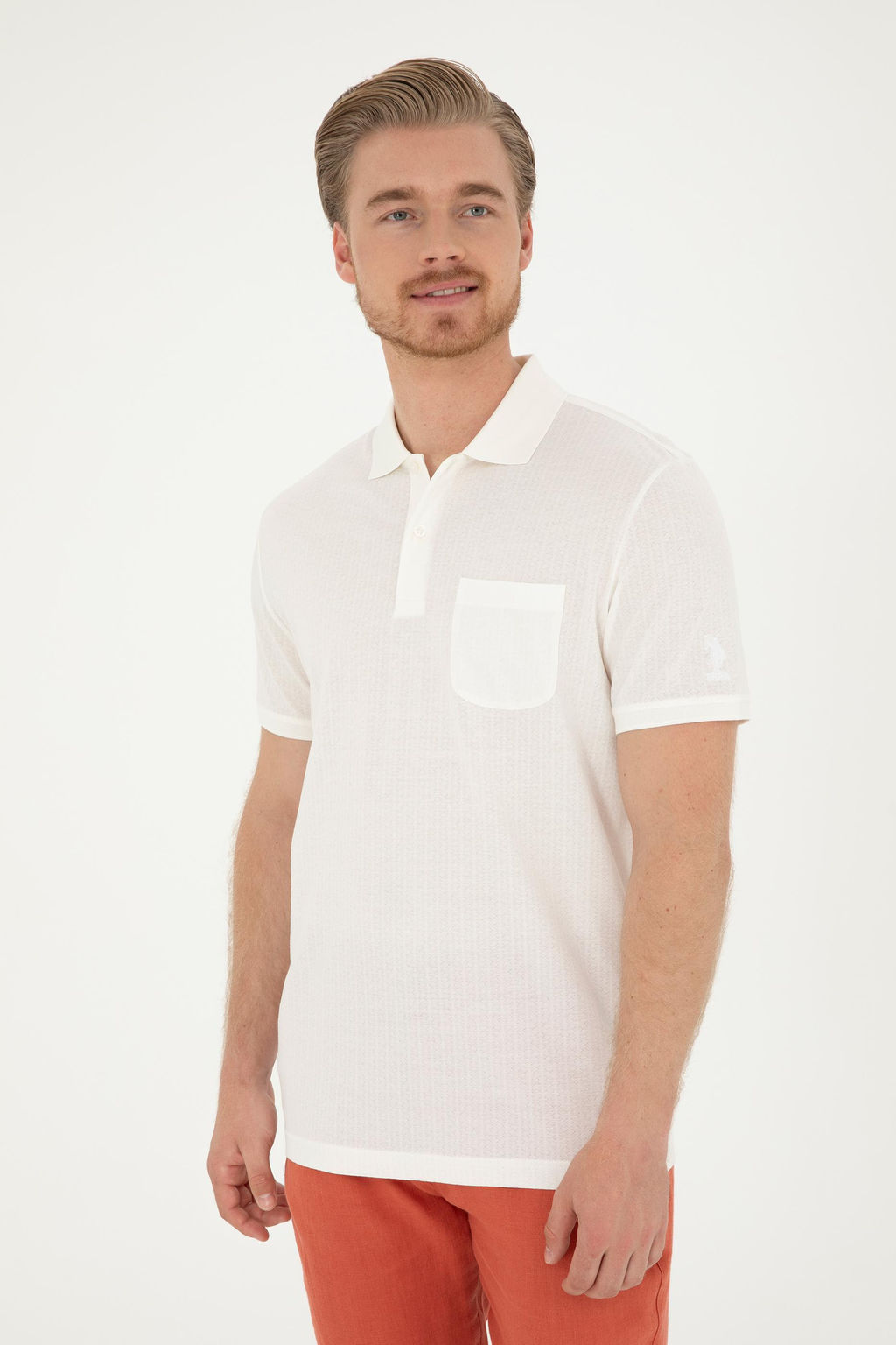U. S. Polo Assn / Мужская футболка цвета экрю - U.s. polo assn фото 10