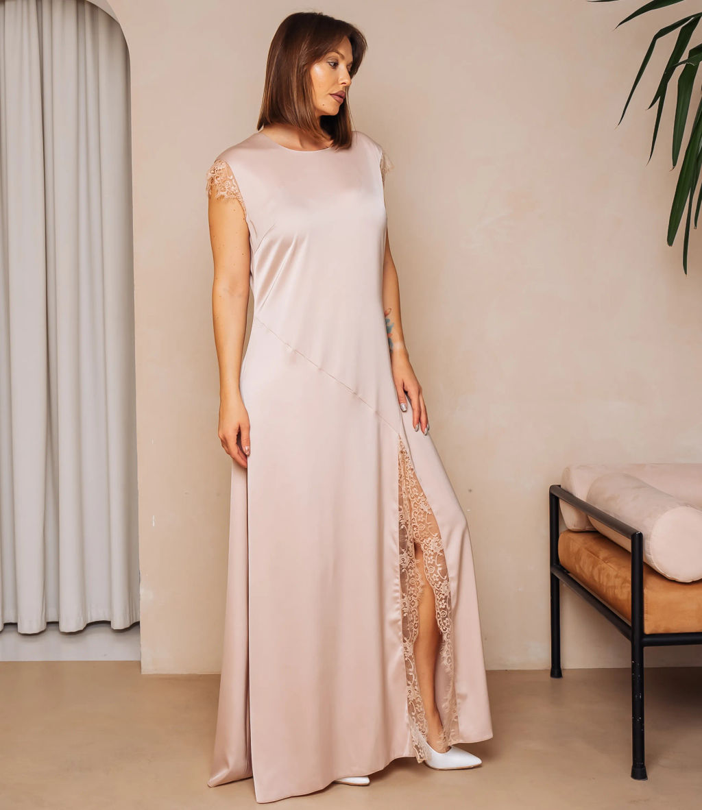 Платье #ОКТ025023, бежевый - Dommod фото 2