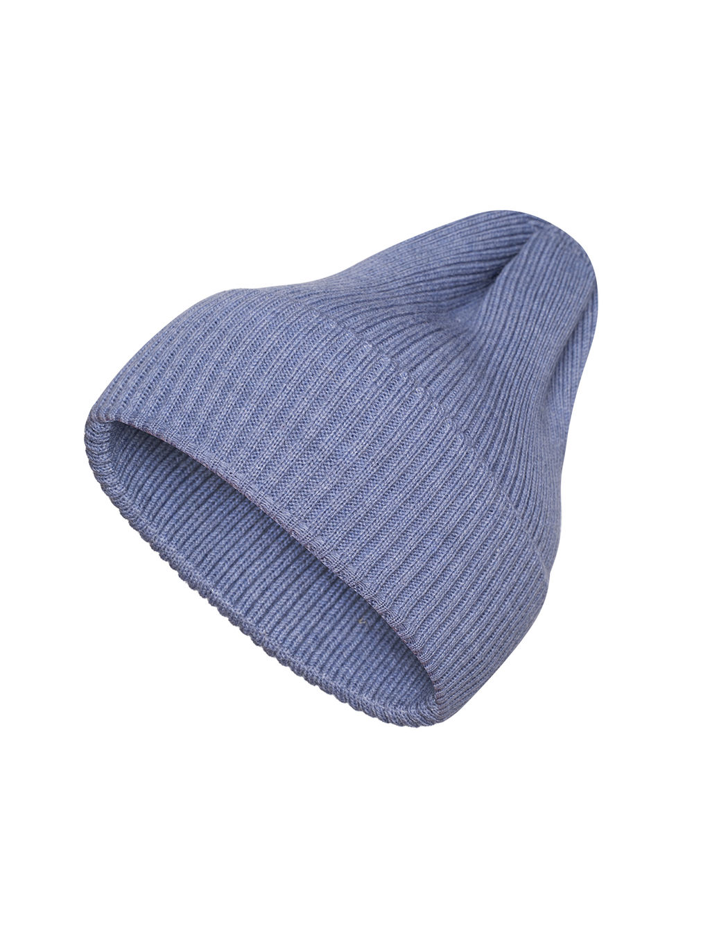 Шапка вязаная голубая