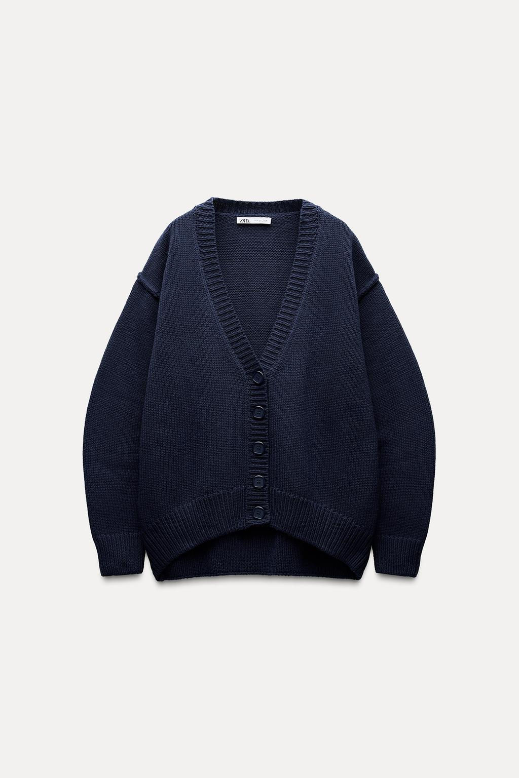 PLEATED SLEEVE KNIT CARDIGAN - Zara фото 6