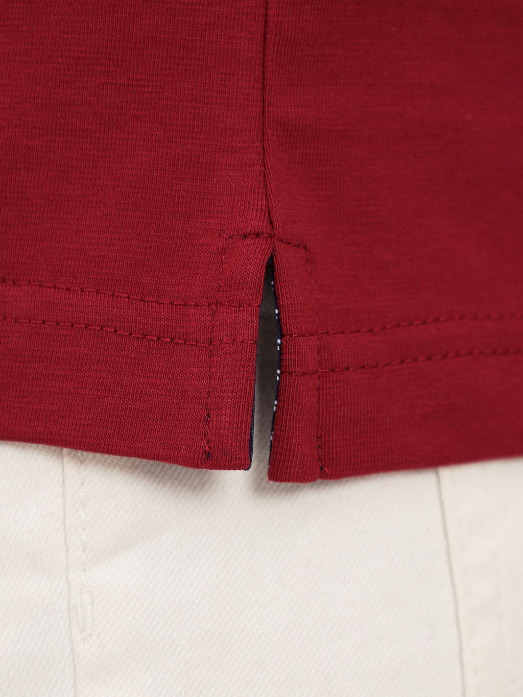 Джемпер мужской с воротником поло короткий рукав GREG G144-KO1246T-SAS5068 (бордо)  фото 4