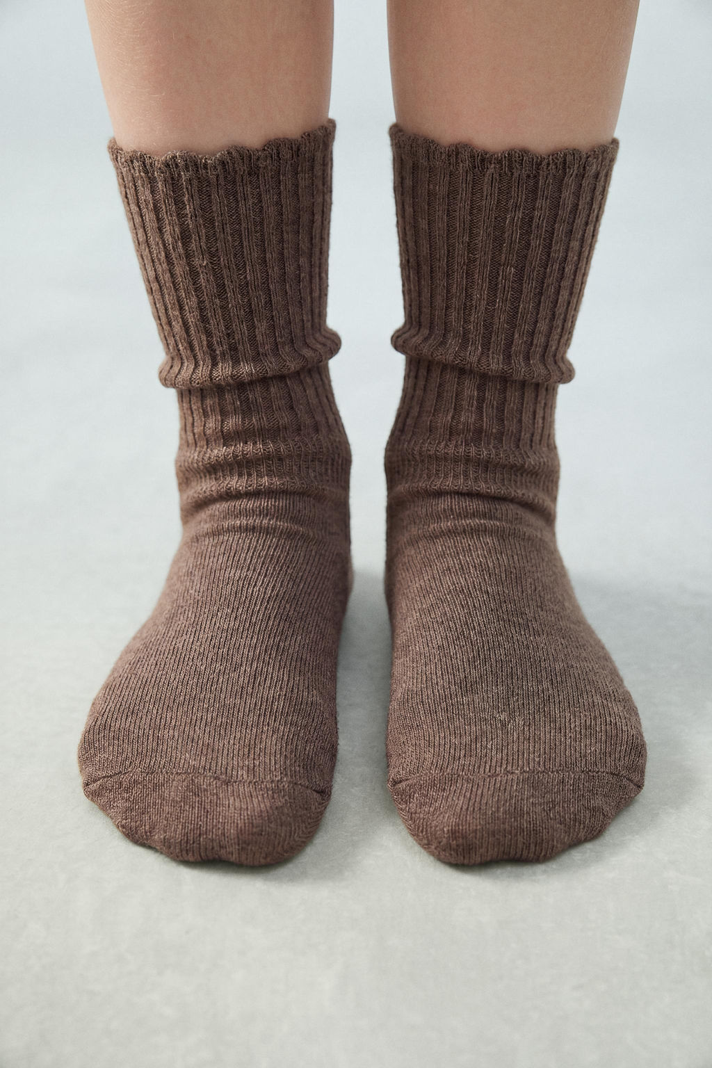 PACK TRES CALCETINES LARGOS RIZO / Beige claro - Zara фото 5