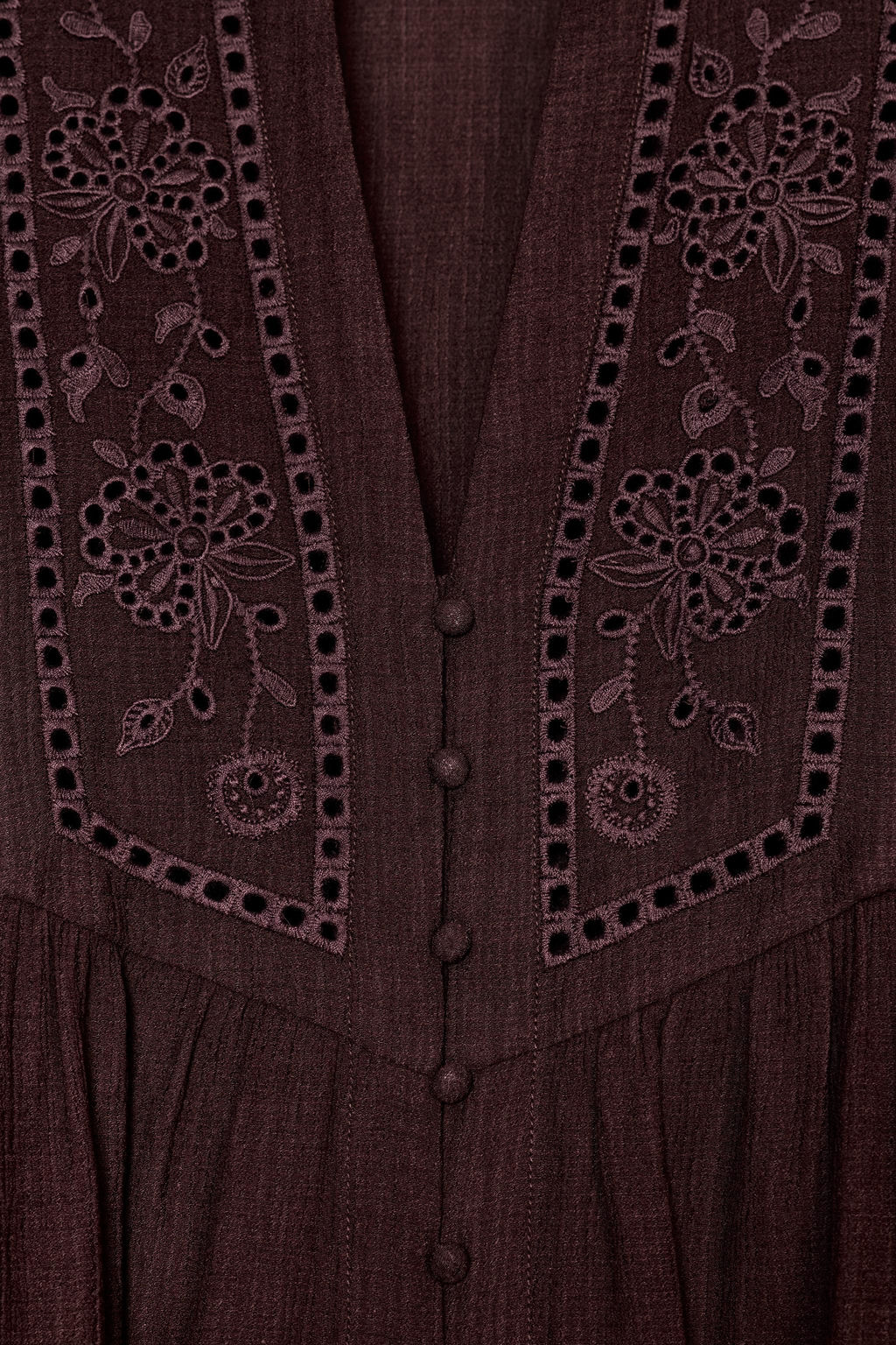 BLUSA BORDADOS / Marr?n - Zara фото 8