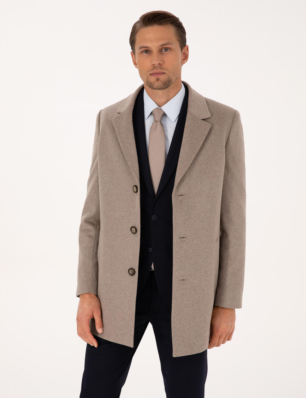 Bej Ex. Slim Fit Ka_e Kaban