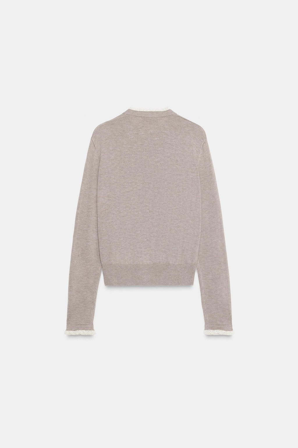 CARDIGAN WITH LACE TRIM - Zara фото 11