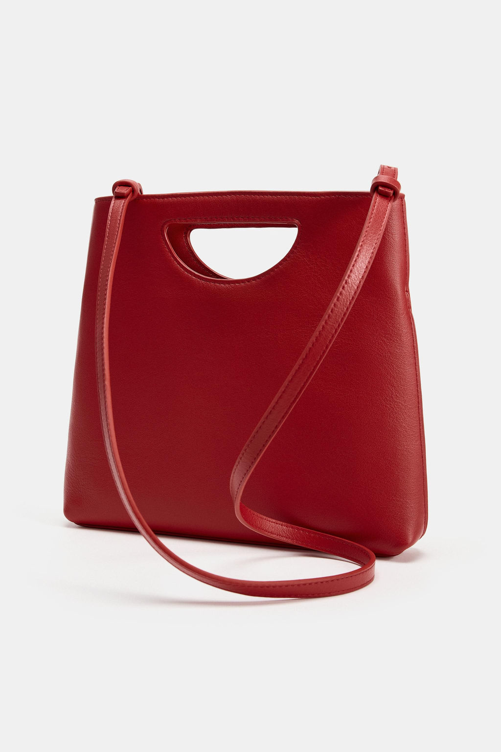 BOLSO DE MANO PIEL / Rojo