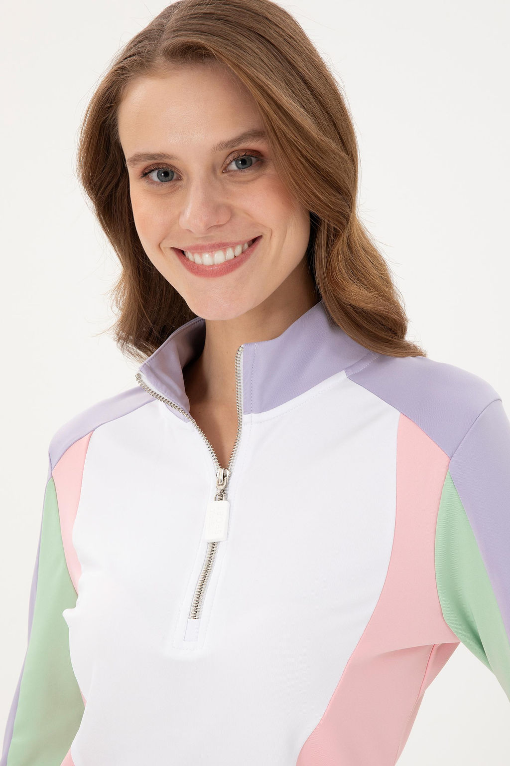 Женский сиреневый свитшот с воротником стойкой - U.s. polo assn фото 2