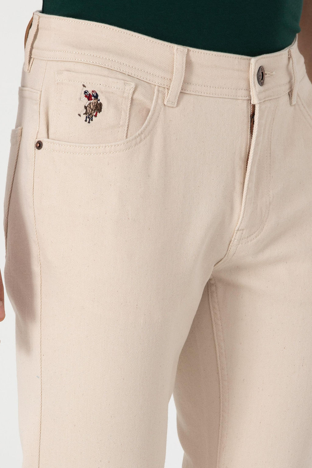 Erkek Bej Slim Fit Jean Pantolon Sepette S_rpriz _ndirim - U.s. polo assn фото 5