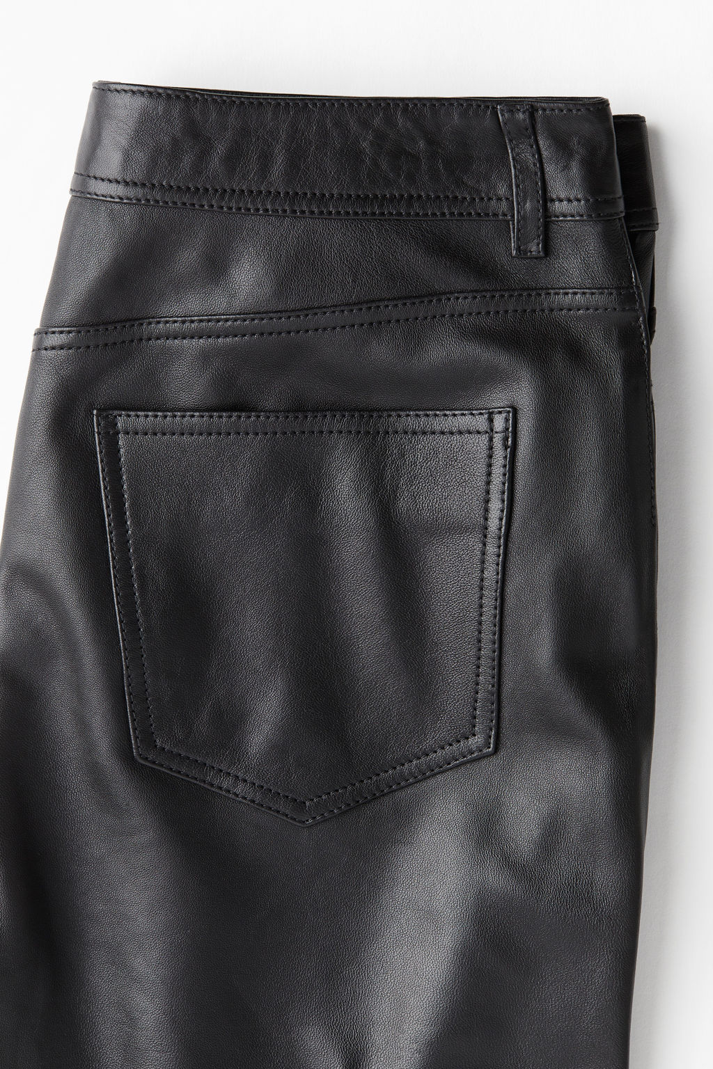 Pantalon tobillero de piel - H&m фото 9